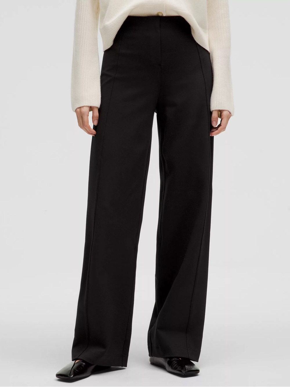 lululemon athletica Black Wide-Leg High-Rise Trousers